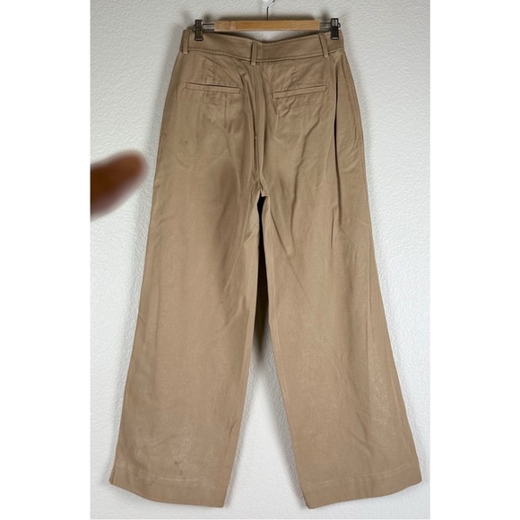 Everlane NWT *** FLAWED ***The Way High Drape Pants Tan / Ash Brown, size 6S - Picture 6 of 15